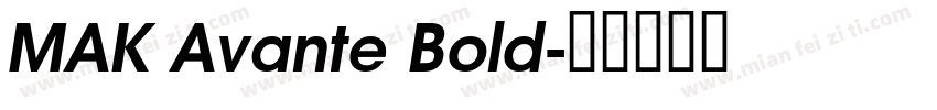 MAK Avante Bold字体转换